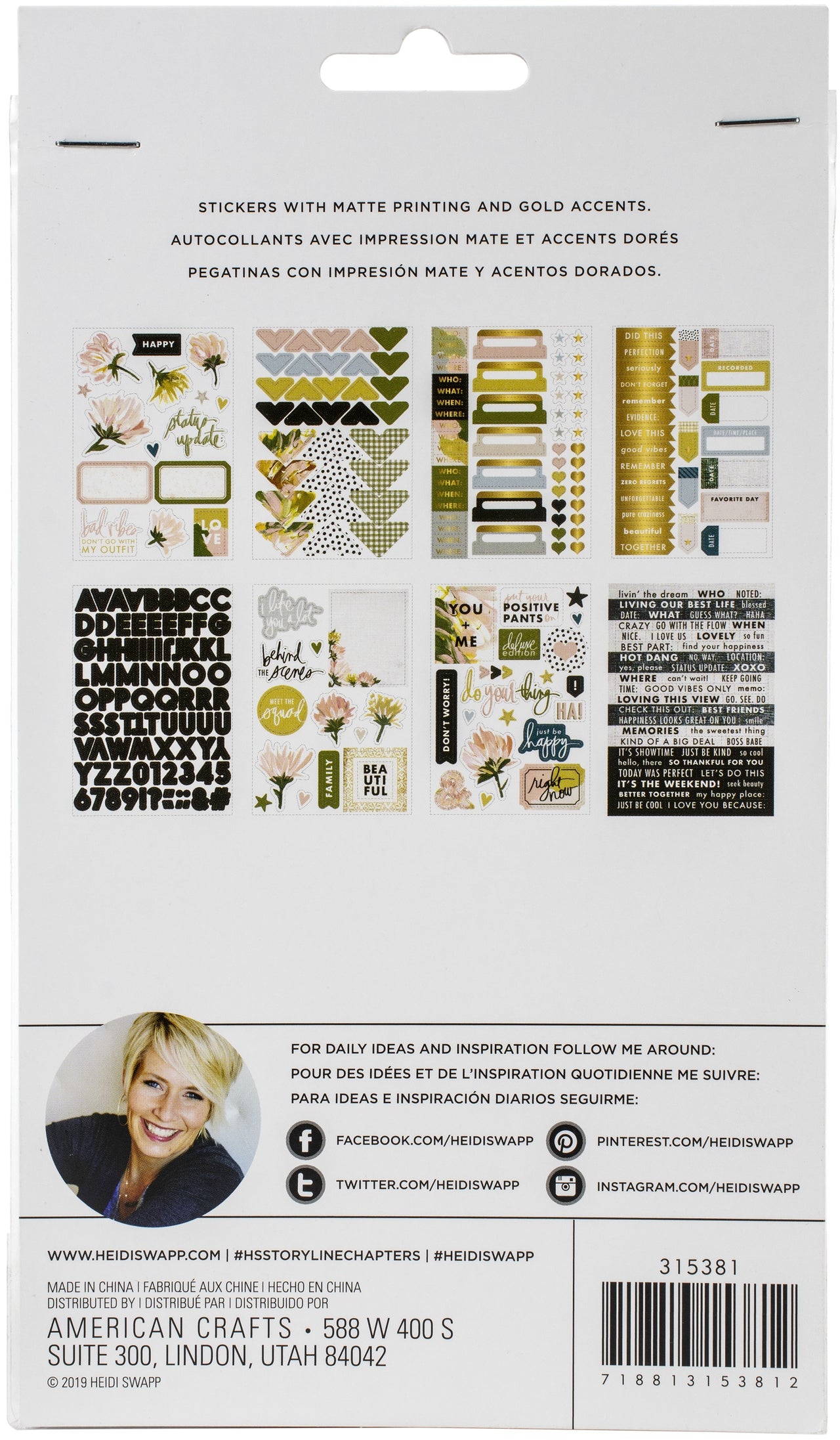 American Crafts Heidi Swapp Storyline Chapters Mini Sticker Book - The Scrapbooker
