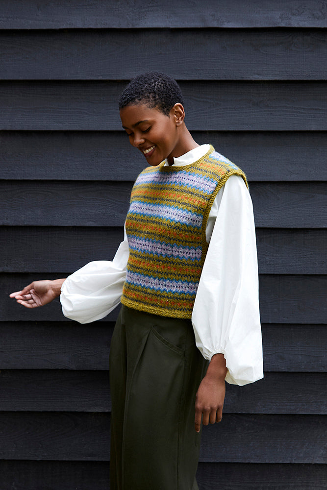 Orla - Tank Top Knitting Pattern For Women in Debbie Bliss Erin Tweed by Debbie Bliss 