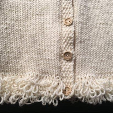 Baby Cardigan with loopy trim