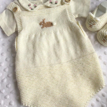 Premature to Newborn Romper with Bunny Slippers
