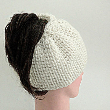 Bun Hat Knit Look Crochet