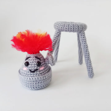Bunsen Burner Crochet. Chemistry Set Crochet.
