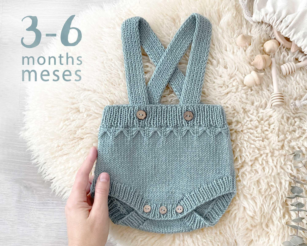 3-6 months - PETIT Knitted Diaper Cover