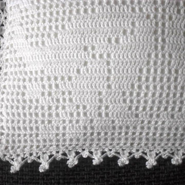 White Tulips vintage pillow