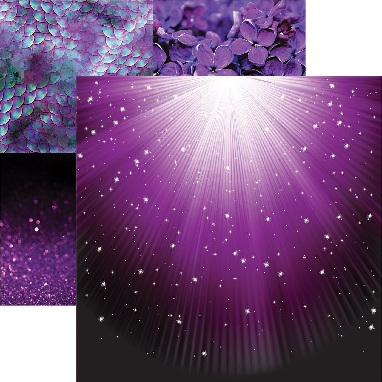 Reminisce Ultraviolet Double-Sided Cardstock 12"X12" 25/Pkg - Light The Way
