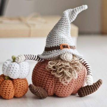 Fall Gnome with Pumpkins