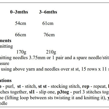 Baby Cocoon Knitting Pattern #688