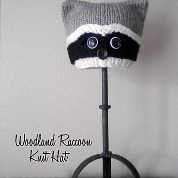 Woodland Raccoon Knit Hat