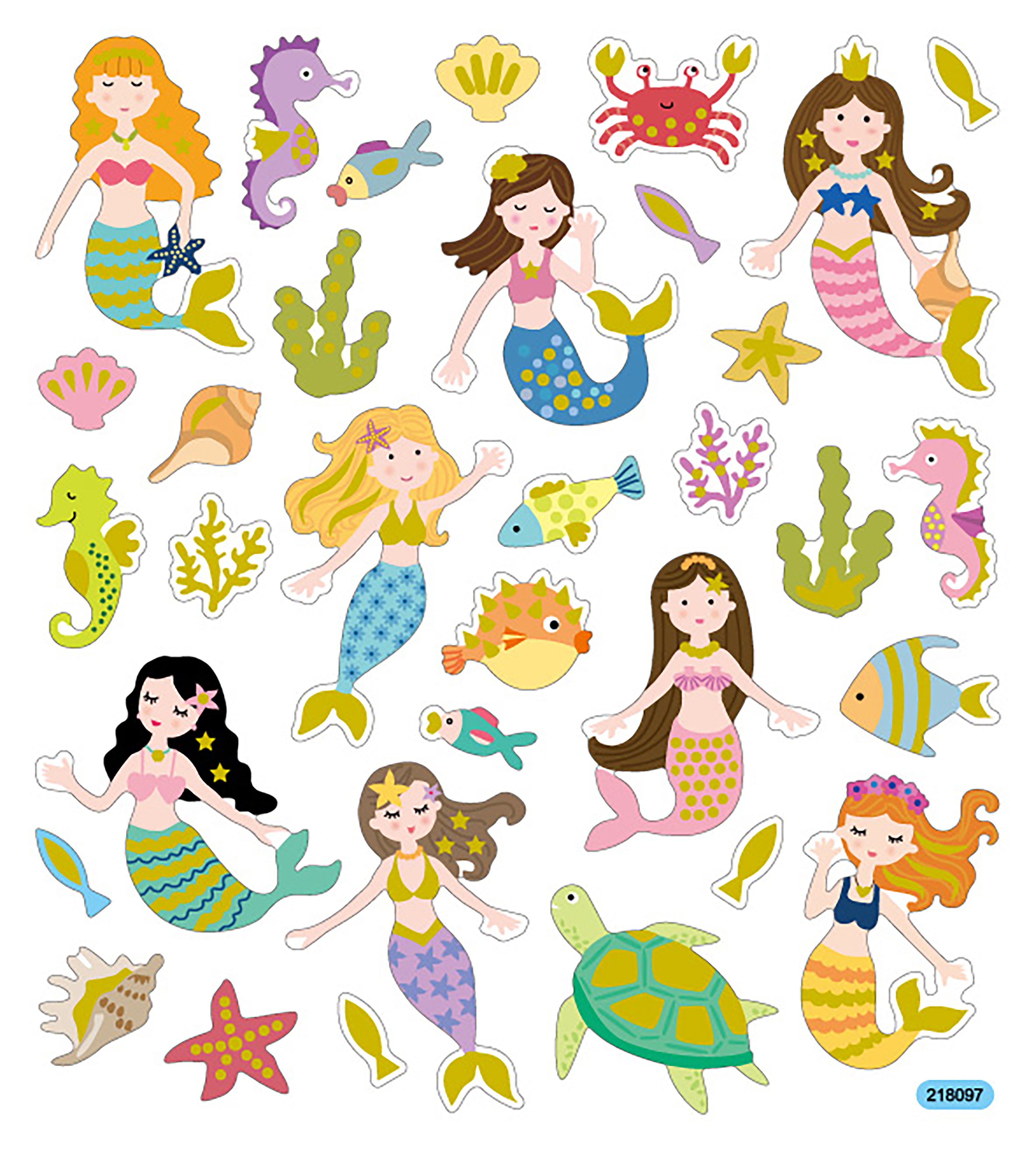 Tattoo King Sticker King Stickers - Glitter Mermaids