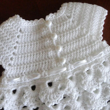 Knit Crochet PATTERN Newborn Baby Girl Clothes Jacket and Dress