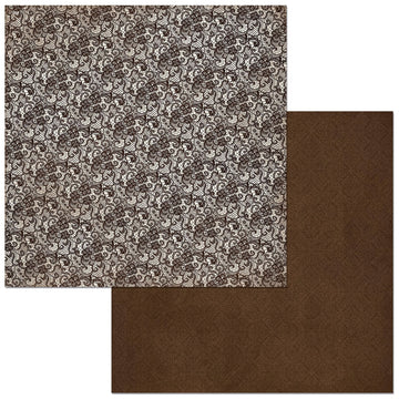 American Crafts BoBunny Double Dot Lace Double-Sided Cardstock 12"X12" 25/Pkg - Coffee