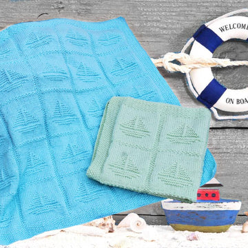 Baby Boat Blanket Knitting Pattern #616