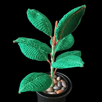 Crochet Rubber plant/Fig leaf