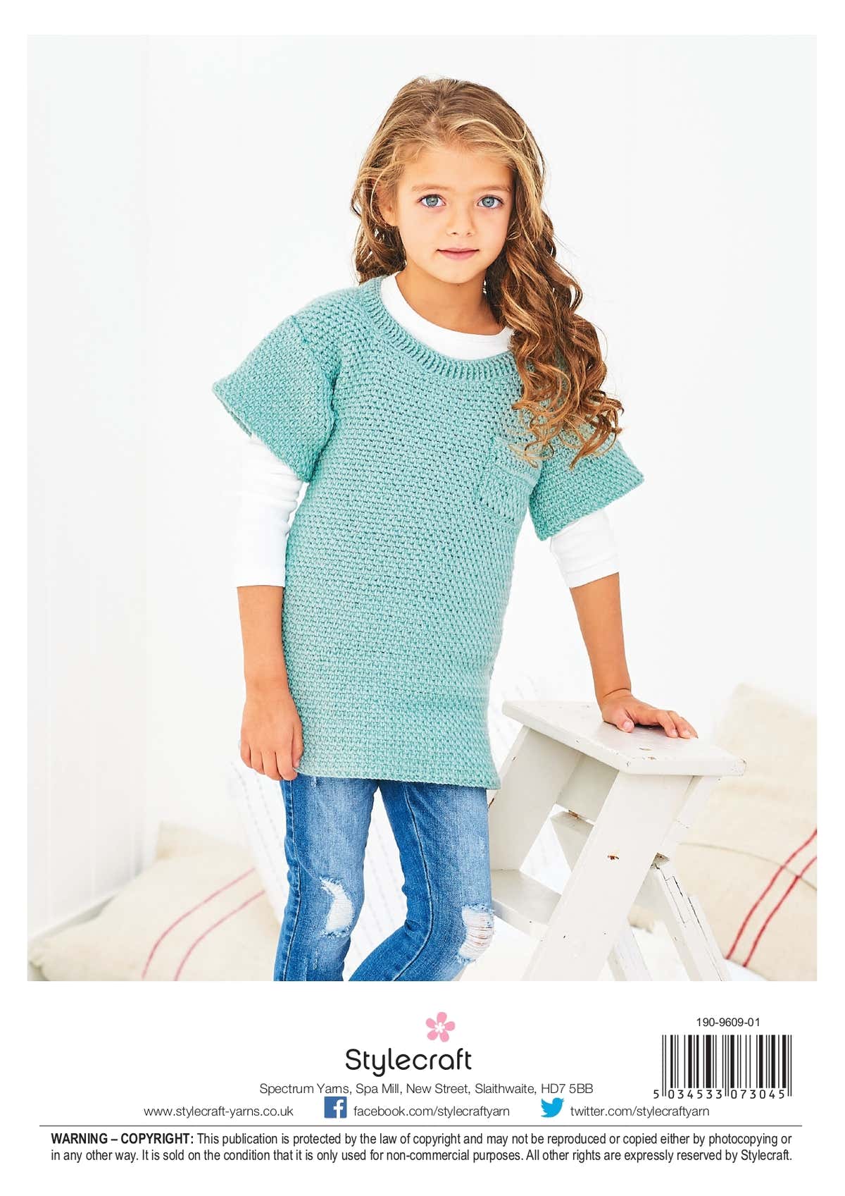Crochet Woven Sweater and Tunic in Stylecraft Bambino DK - 9609 - Downloadable PDF