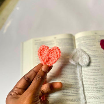 Crochet Heart Bookmark