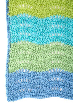 Cool Breeze Baby Ripple Blanket in Red Heart Soft Baby Steps - LW3337EN - Downloadable PDF