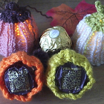 Mini Glow Pumpkins Ferrero or LED tealight cover Autumn Halloween decor