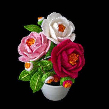 Crochet Camellia flowers pattern
