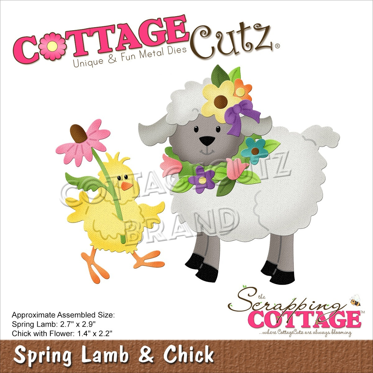 CottageCutz Dies - Spring Lamb & Chick 1.4" To 2.9"