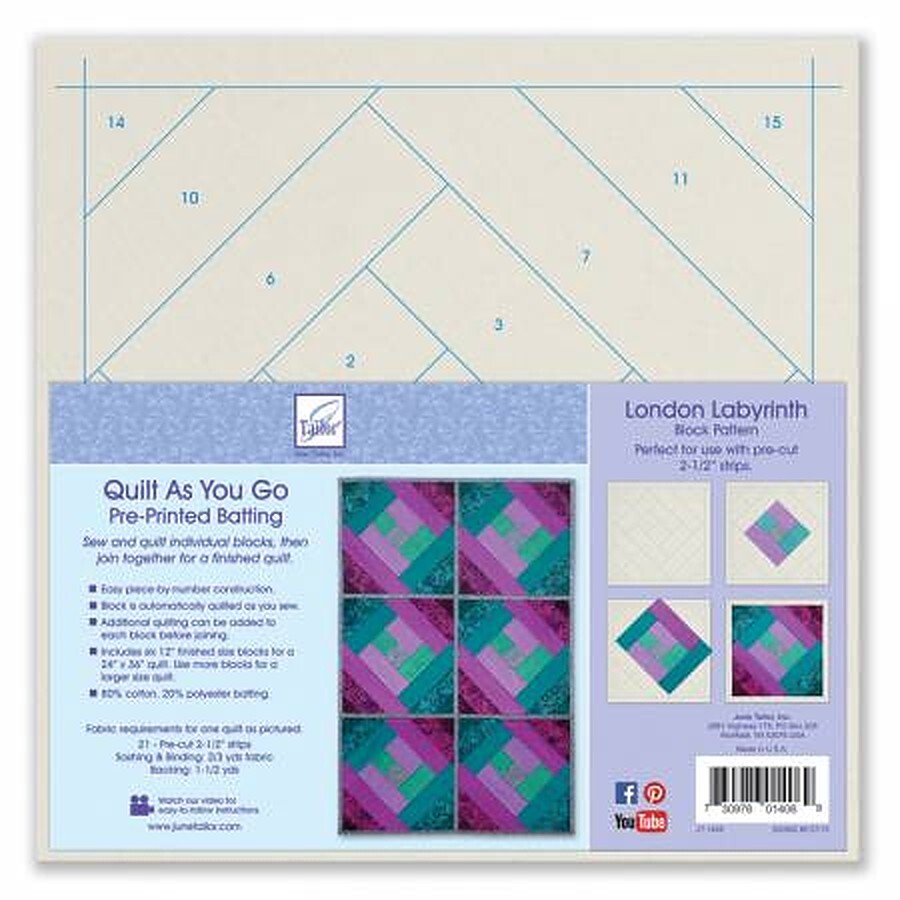 June Tailor Inc Quilt As You Go London Labyrinth Quilt