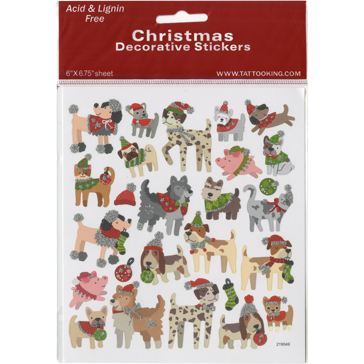 Tattoo King Sticker King Stickers - Christmas Dogs