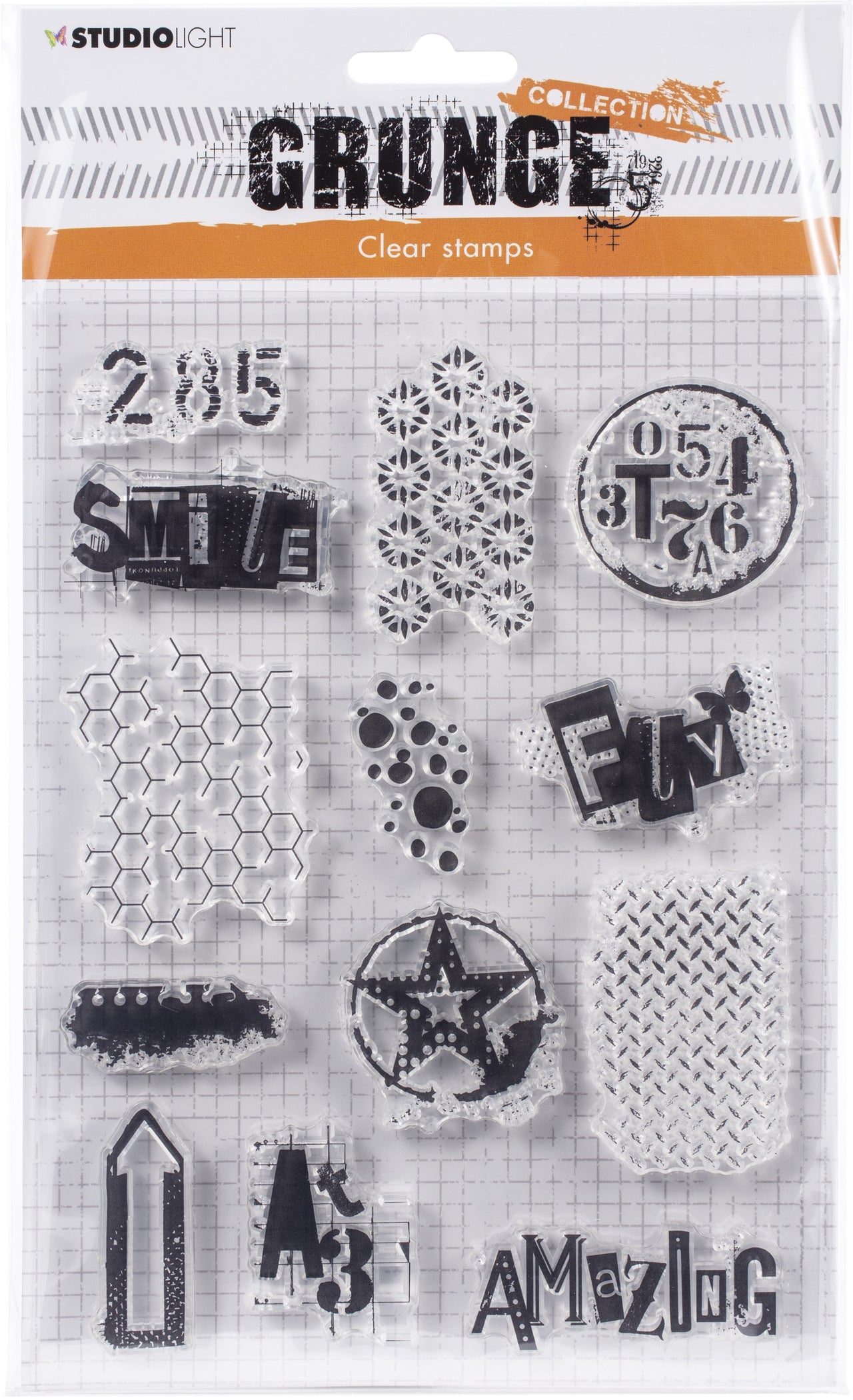 Studio Light Grunge 3.0 Collection A5 Stamp - NR. 408