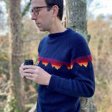 Mountain Sunset Crew Neck Sweater