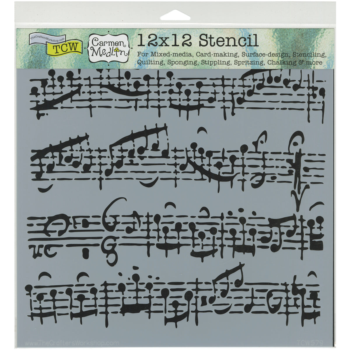 The Crafter's Workshop Crafter's Workshop Template 12"X12" - Sheet Music