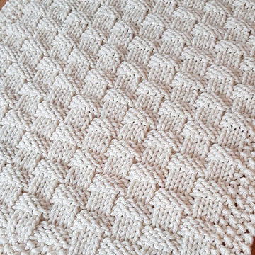Chunky Basket Stitch Baby Blanket