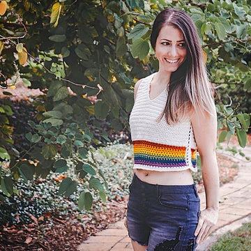 Rainbow Crochet Top