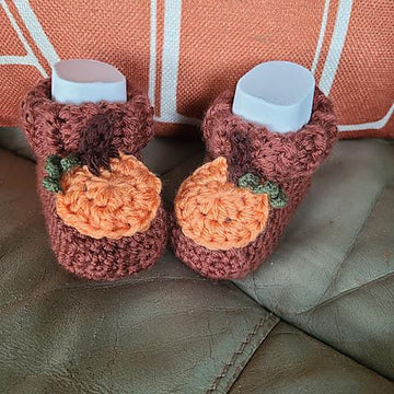 Little Pumpkin Baby Booties