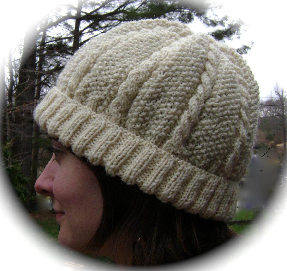 CABLED KNIT CAP