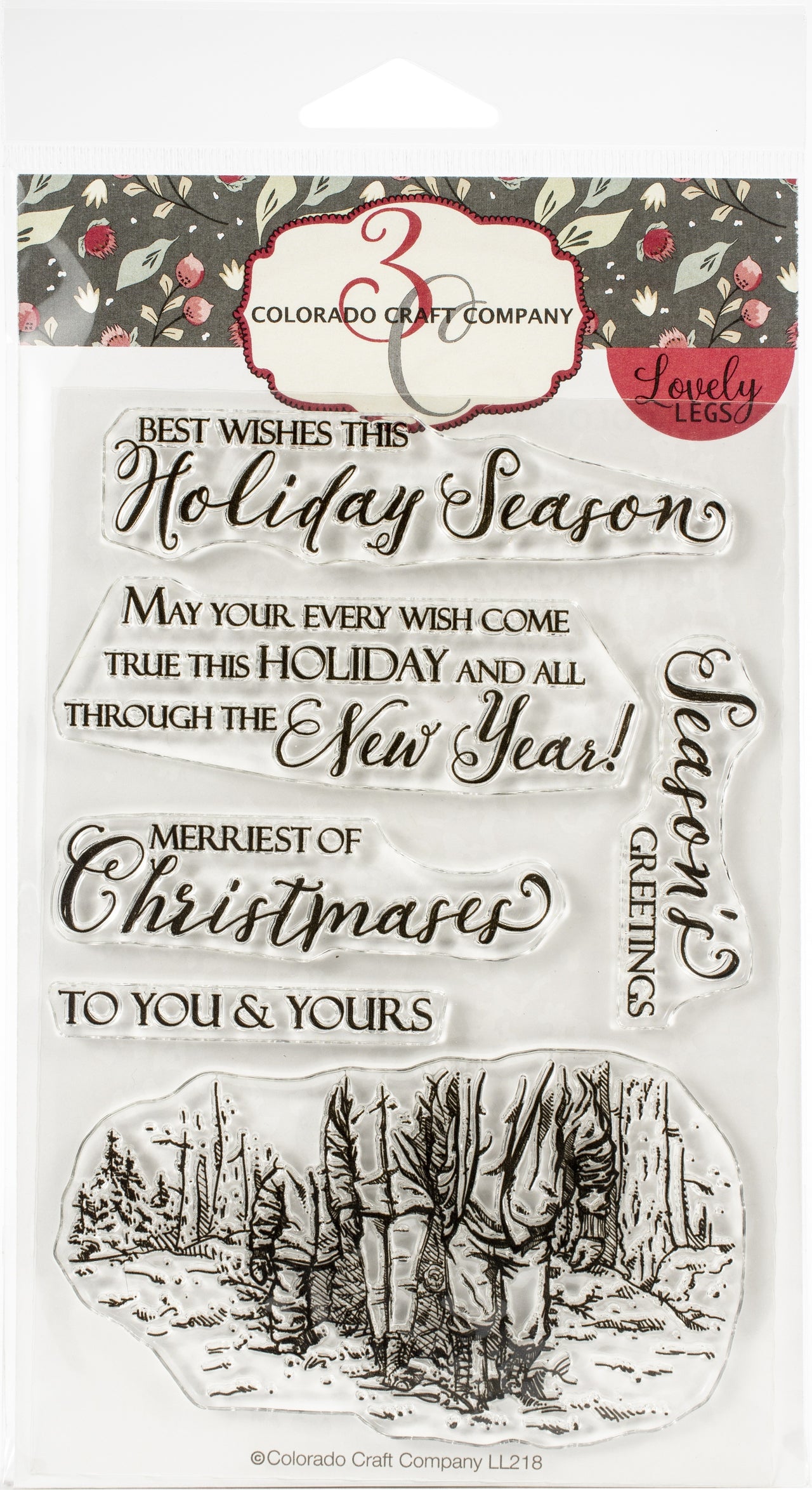 Colorado Craft Company Clear Stamps 4"X6" - Holiday Tree-Lovely Legs