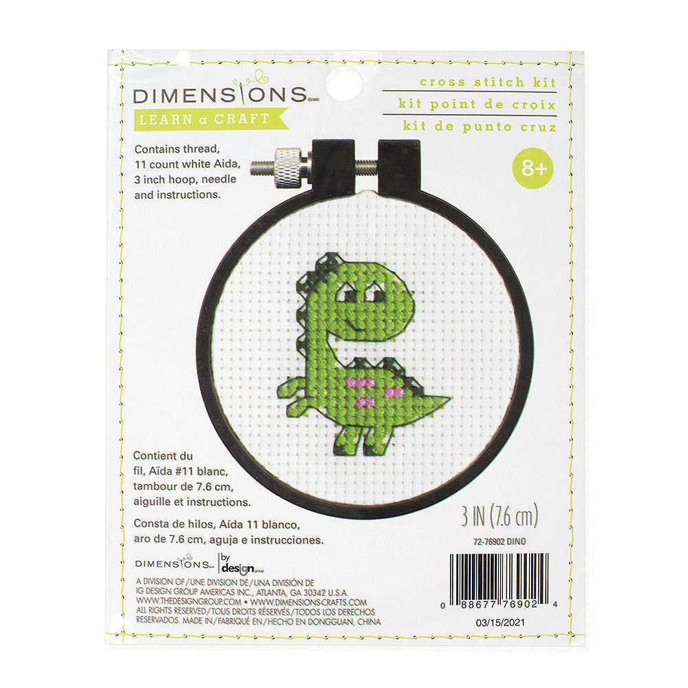 Dimensions Learn-A-Craft Dino Cross Stitch Kit