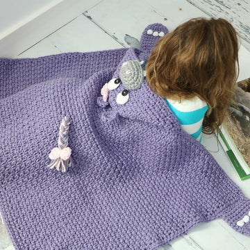 Hooded Hippo Blanket