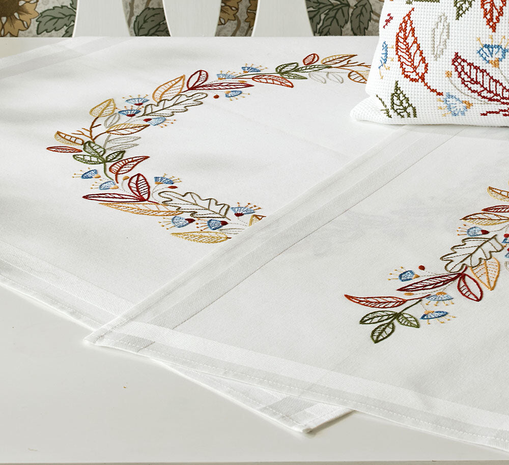 Permin Autumn Embroidery Kit - 80 x 80 cm