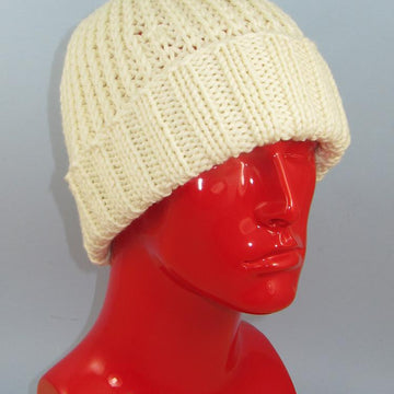Chunky 2x2 Rib Cuff Fishermans Rib Beanie Hat