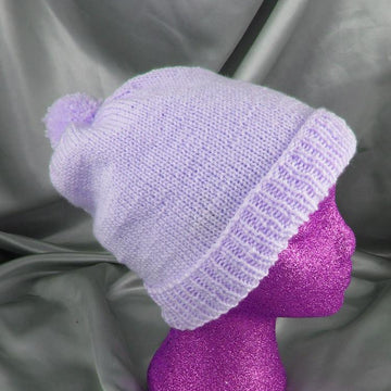 Simple Bobble Slouch Hat Circular