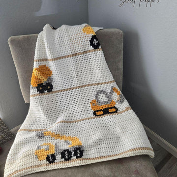 Construction Truck Baby Blanket