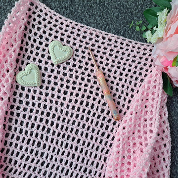 Crochet The Rose Whisper Shawl/Wrap Pattern