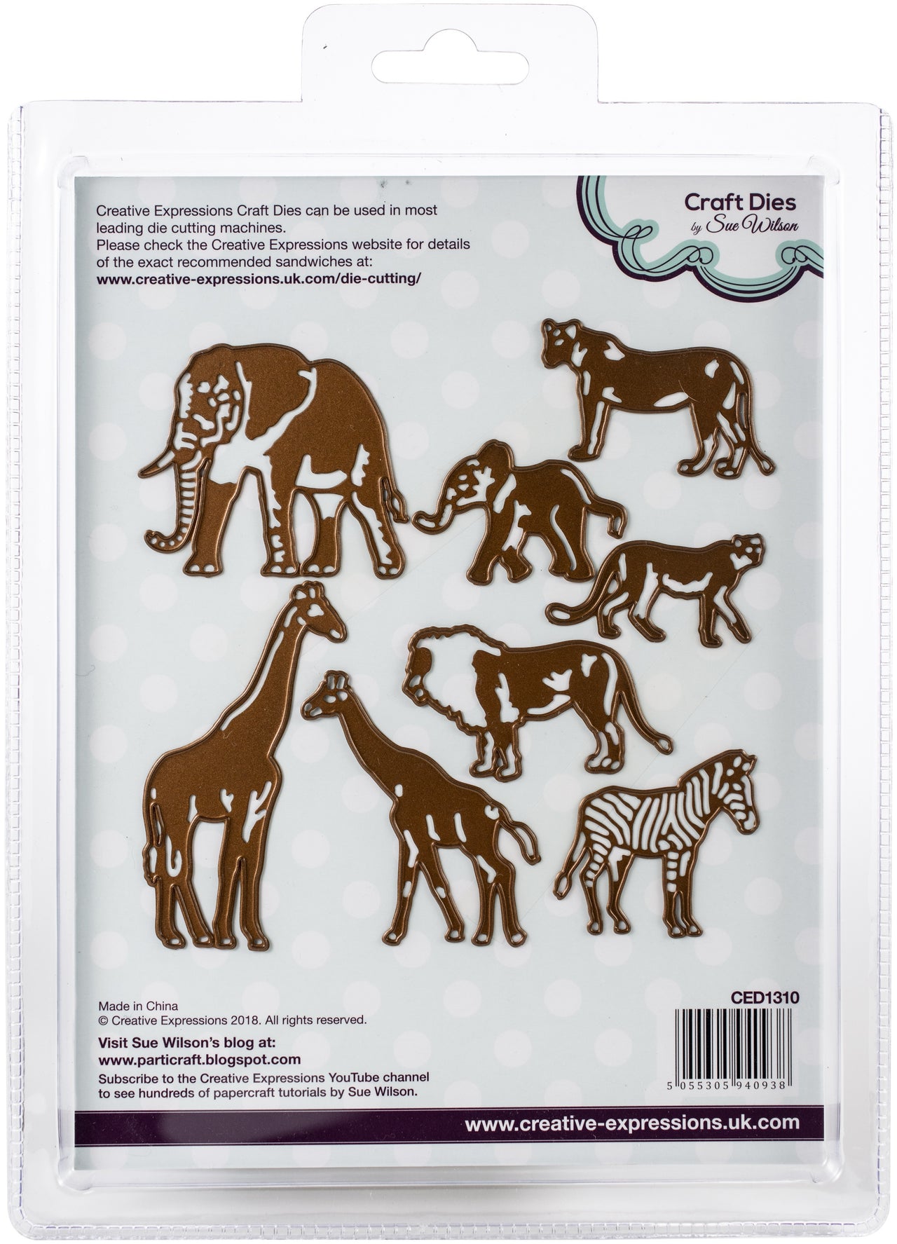 Creative Expressions Craft Dies By Sue Wilson - Safari Collection-African Animals