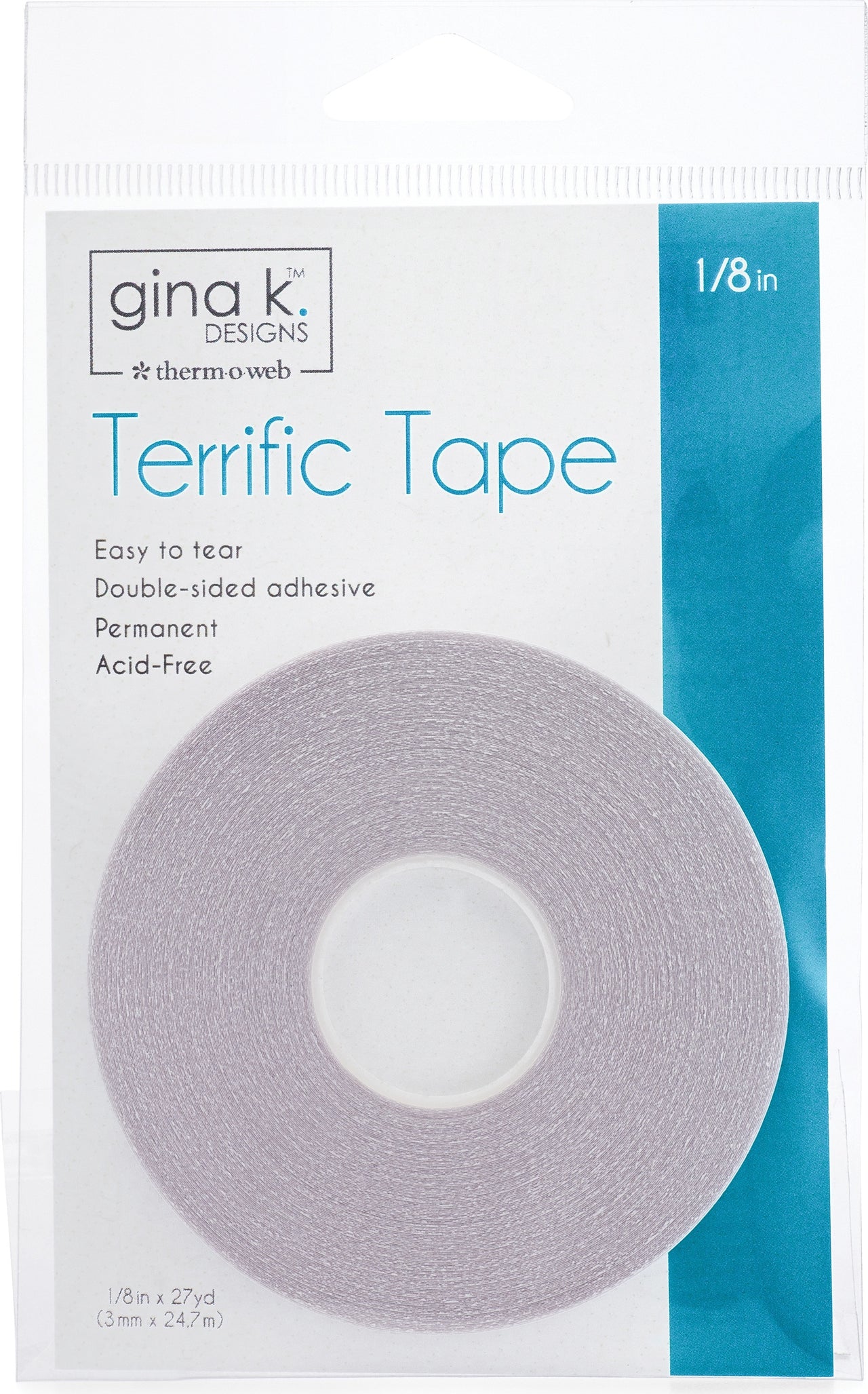 Therm O Web Gina K Designs Terrific Tape 1/8"X27yds - Clear