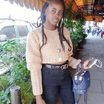 Cropped crochet sweater pattern