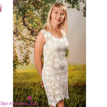 White lace short dress