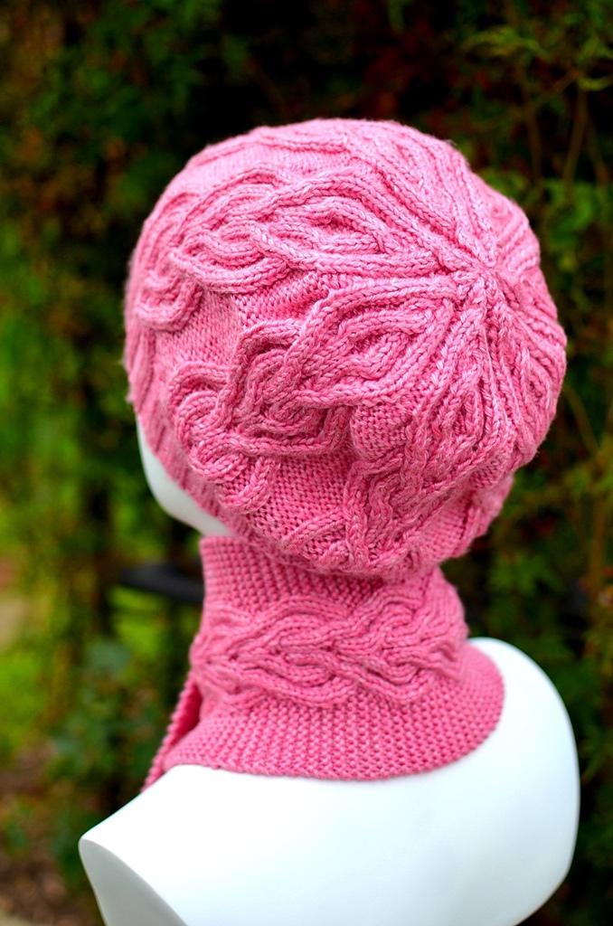 Trinity Hat and Neck Warmer (Cable/ Slouchy/Hat and  Stay On/ Buttoned Scarf)