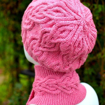Trinity Hat and Neck Warmer (Cable/ Slouchy/Hat and  Stay On/ Buttoned Scarf)