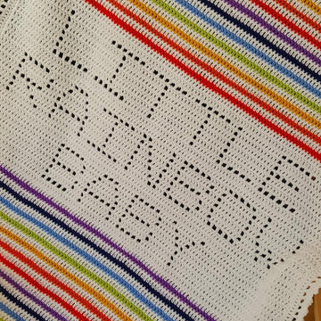 Little Rainbow Baby Filet Blanket
