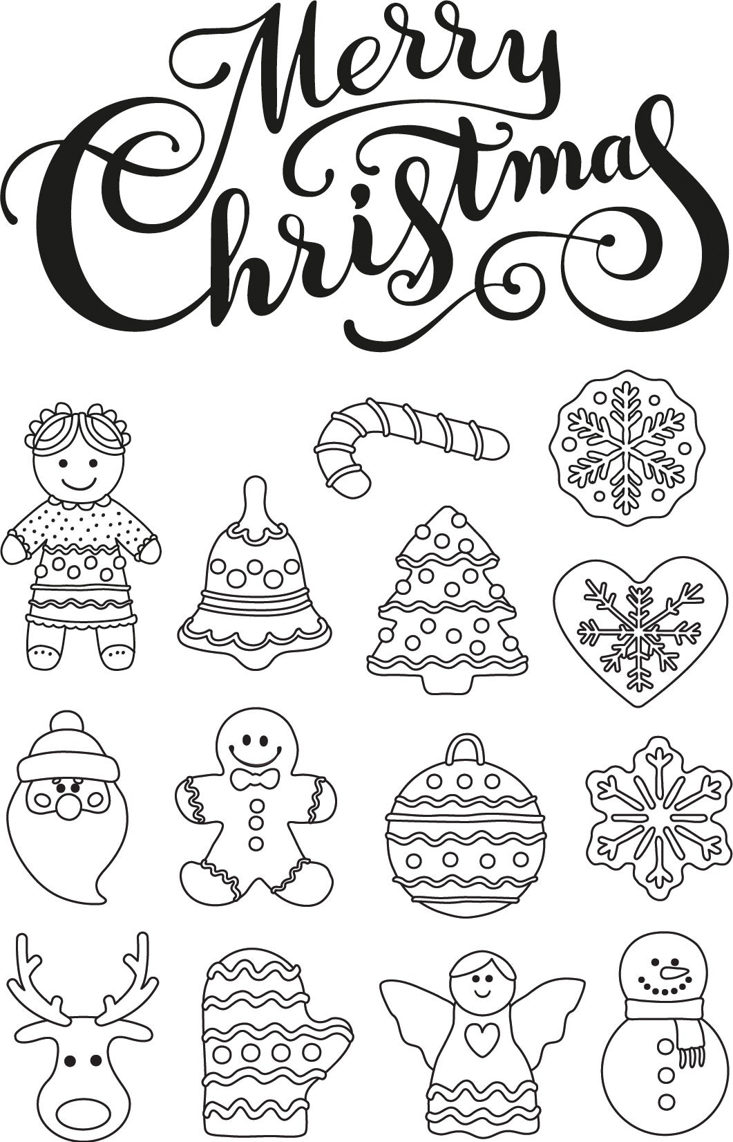 Uniquely Creative 4"X6" Clear Stamps 15/Pkg - Christmas Cookies