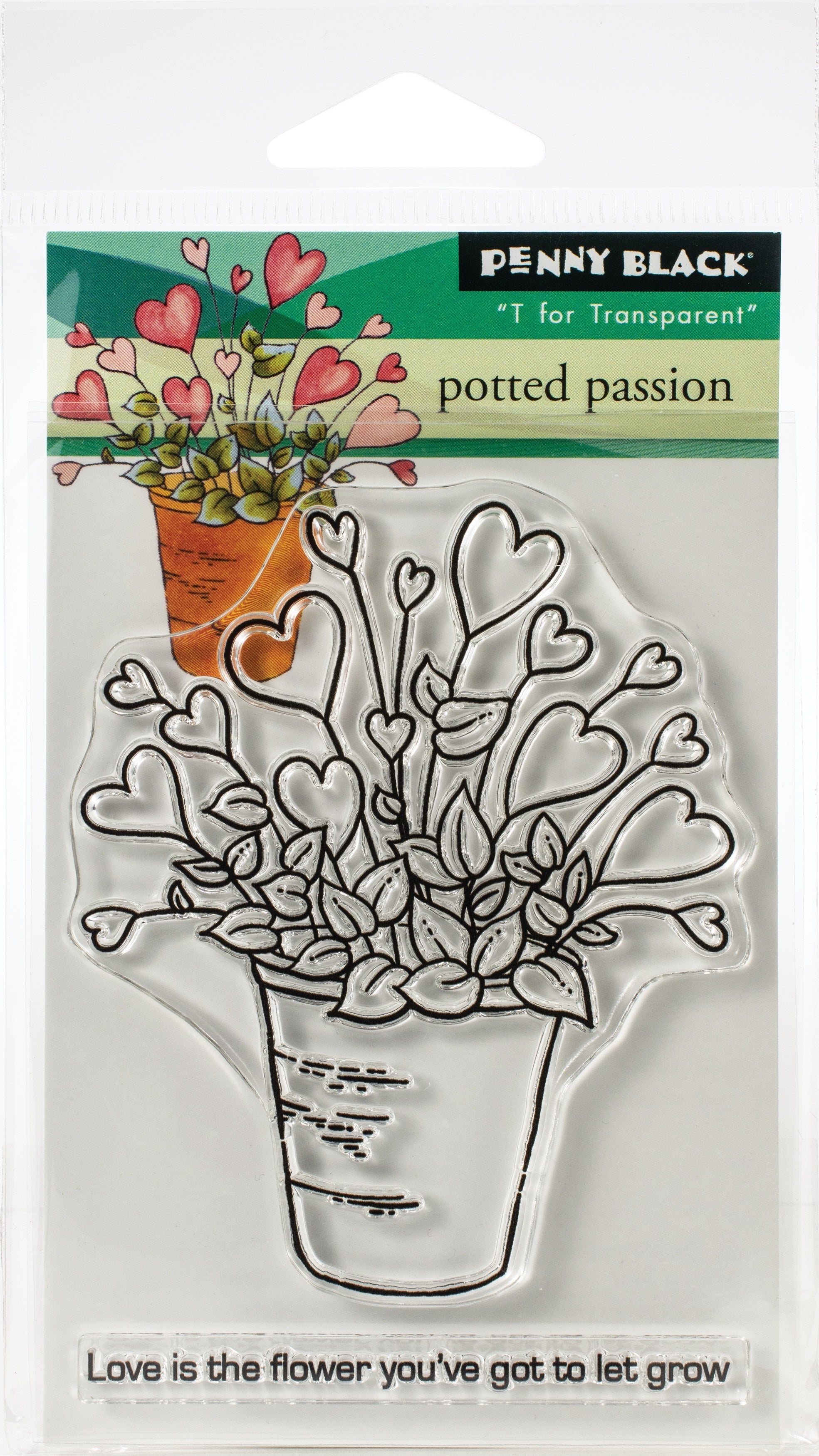Penny Black Clear Stamps - Potted Passion 3"X4"