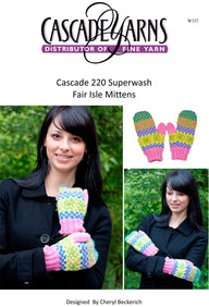Fair Isle Mittens in Cascade 220 Superwash - W337